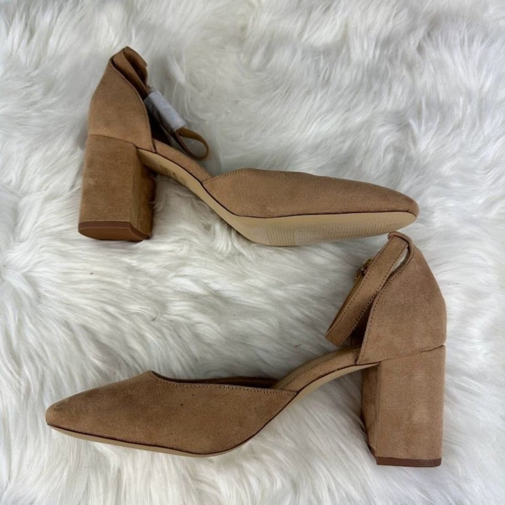 J. Crew Factory Beige Ankle Strap Heels - Picture 4 of 6